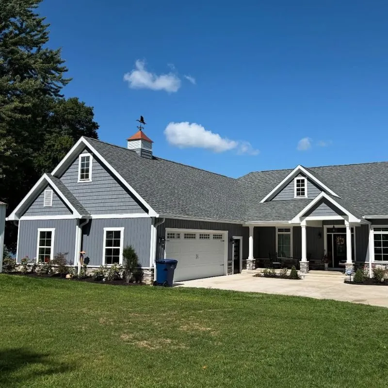 Completed roof replacement on Rhode Island home